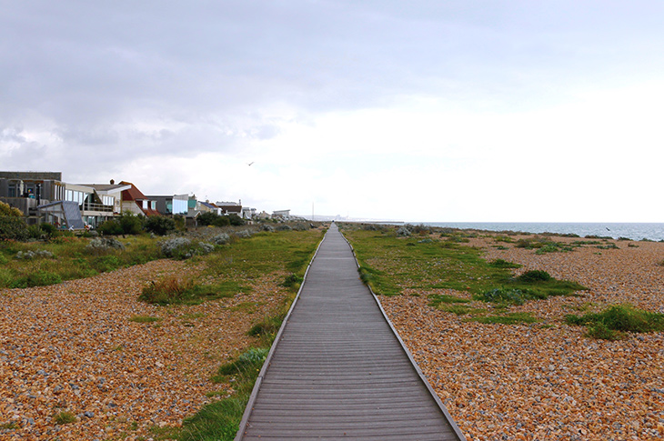 Shoreham boardwalk by the beach